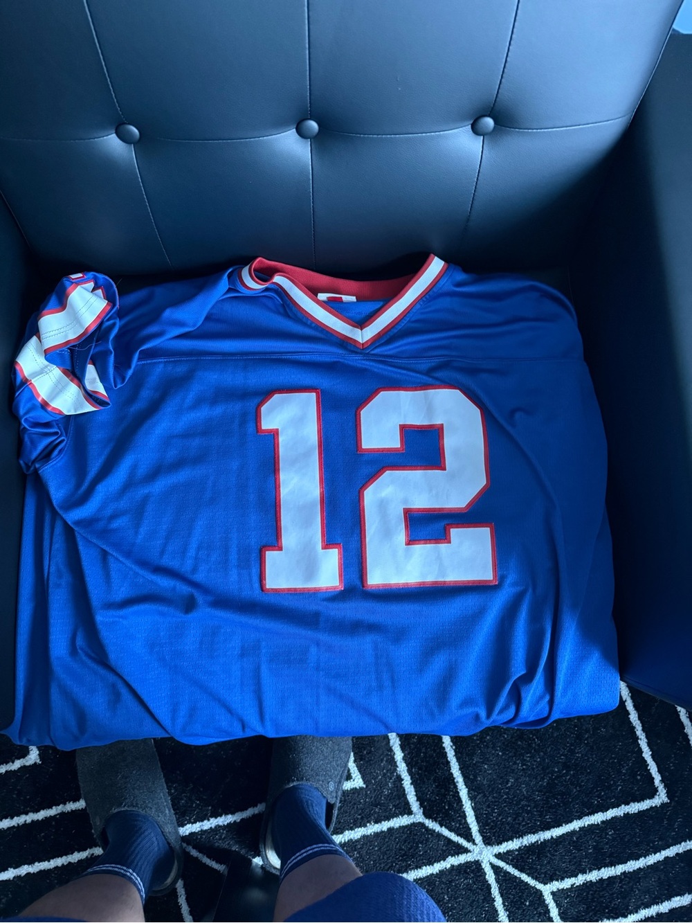 Jim Kelly buffalo bills 5xl Jersey with White & Red Number 12